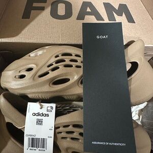 Adidas Foam Runners in Stone Taupe